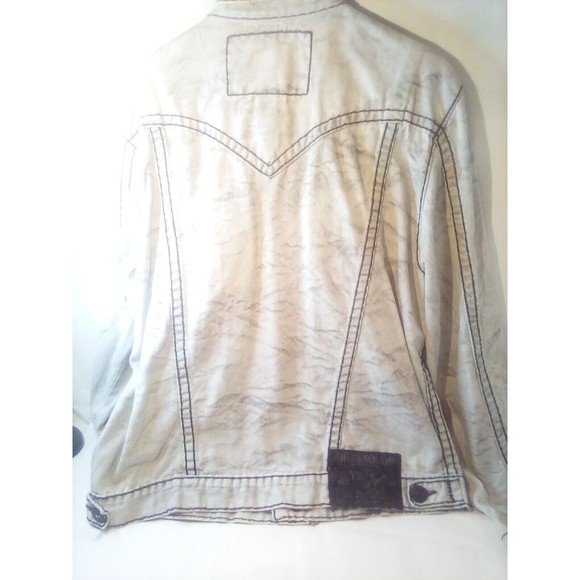 True Religion Jeans Denim Jacket JIMMY Super T  Stone wash grey  XXXL - Picture 9 of 10